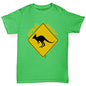 Girls funny tee shirts Kangaroo Down Under Girl's T-Shirt Age 12-14 Green