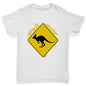 Girls novelty t shirts Kangaroo Down Under Girl's T-Shirt Age 9-11 White