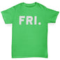 Boys funny tee shirts FRI Friday Boy's T-Shirt Age 12-14 Green