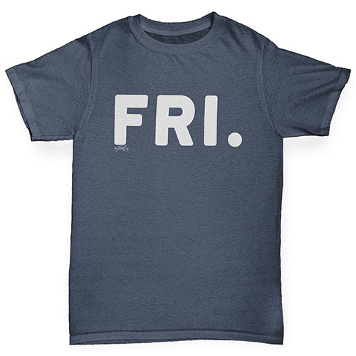 Boys funny tee shirts FRI Friday Boy's T-Shirt Age 12-14 Dark Grey