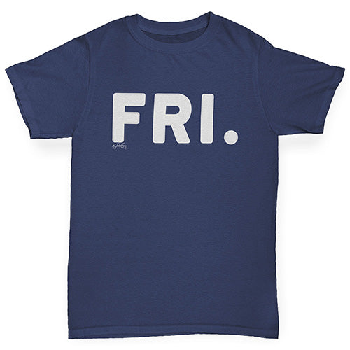 Boys novelty tees FRI Friday Boy's T-Shirt Age 3-4 Navy