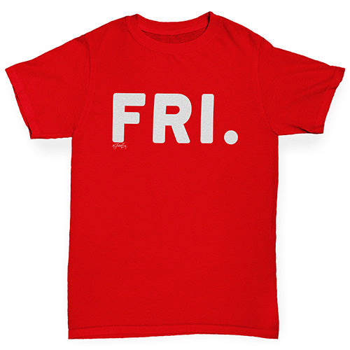 Boys novelty tees FRI Friday Boy's T-Shirt Age 5-6 Red