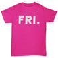 Girls novelty tees FRI Friday Girl's T-Shirt Age 12-14 Pink