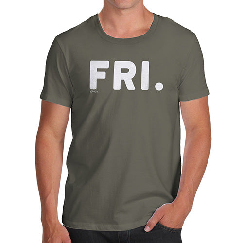 Funny Shirts For Men FRI Friday Men's T-Shirt Small Khaki