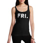 Funny Tank Top For Women FRI Friday Women's Tank Top Medium Black