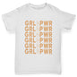 Girls Funny T Shirt GRL PWR Girl Power Girl's T-Shirt Age 5-6 White