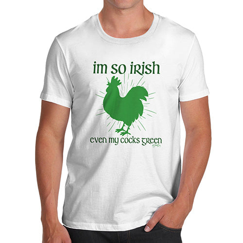 Funny Tee Shirts For Men I'm So Irish Cockeral Men's T-Shirt Large White