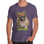 Funny T Shirts Incorgnito Corgi Men's T-Shirt Large Plum