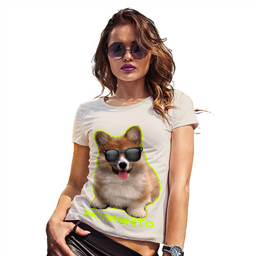 Funny T Shirts For Mum Incorgnito Corgi Women's T-Shirt Small Natural