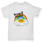 Boys Funny T Shirt Keep It Sunny Egg Boy's T-Shirt Age 5-6 White