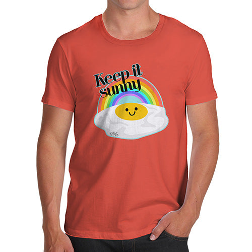 Funny Gifts For Men Keep It Sunny Egg Men's T-Shirt Large Orange