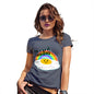 Funny T-Shirts For Women Keep It Sunny Egg Women's T-Shirt Large Navy