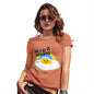 Funny Tshirts Keep It Sunny Egg Women's T-Shirt X-Large Orange