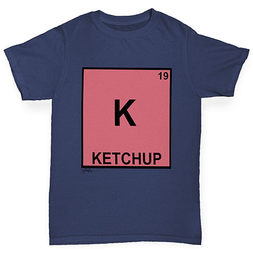 Boys funny tee shirts Ketchup Element Boy's T-Shirt Age 3-4 Navy