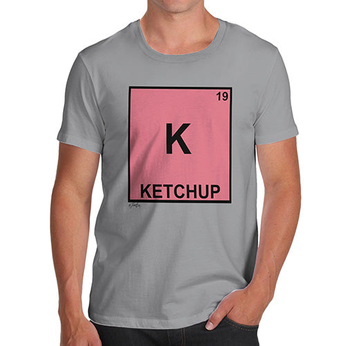 Funny T Shirts For Dad Ketchup Element Men's T-Shirt X-Large Light Grey