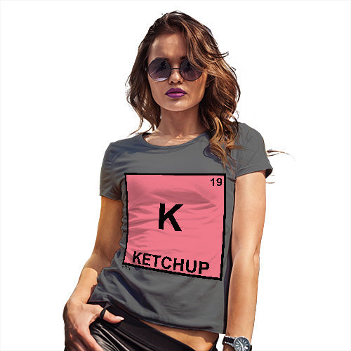 Funny T Shirts For Mom Ketchup Element Women's T-Shirt X-Large Dark Grey