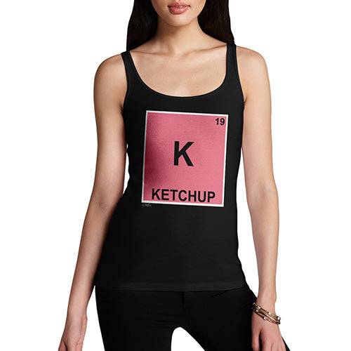 Funny Tank Top Ketchup Element Women's Tank Top X-Large Black