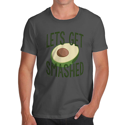 Funny T-Shirts For Men Sarcasm Let's Get Smashed Avocado Men's T-Shirt X-Large Dark Grey