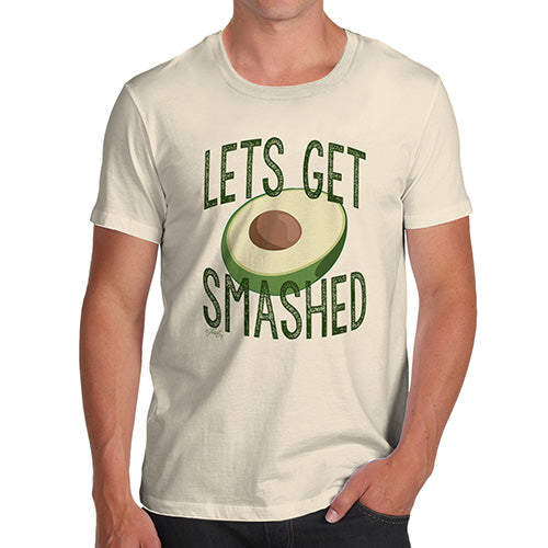 Funny T Shirts For Dad Let's Get Smashed Avocado Men's T-Shirt Small Natural