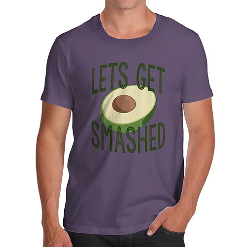 Funny Tshirts For Men Let's Get Smashed Avocado Men's T-Shirt Small Plum