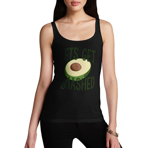 Funny Gifts For Women Let's Get Smashed Avocado Women's Tank Top Medium Black