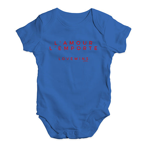 L'Amour Love Wins Baby Unisex Baby Grow Bodysuit