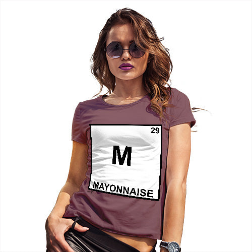 Funny Shirts For Women Mayonnaise Element Women's T-Shirt Medium Burgundy