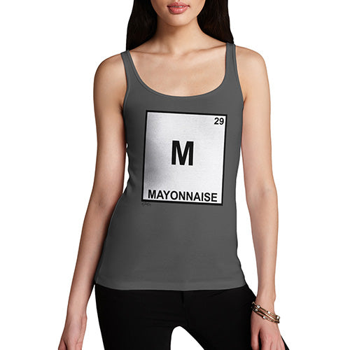 Adult Humor Novelty Graphic Sarcasm Funny Tank Top Mayonnaise Element Women's Tank Top X-Large Dark Grey