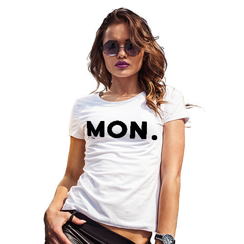 Funny Tshirts MON Monday Women's T-Shirt X-Large White