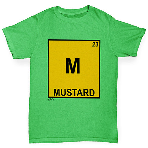 Boys novelty tees Mustard Element Boy's T-Shirt Age 3-4 Green