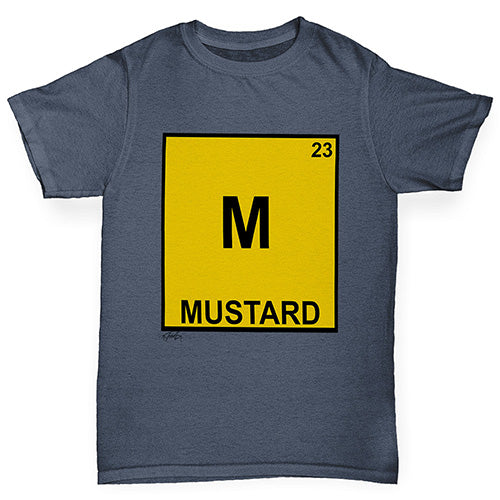funny t shirts for boys Mustard Element Boy's T-Shirt Age 12-14 Dark Grey