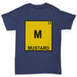 Boys novelty t shirts Mustard Element Boy's T-Shirt Age 5-6 Navy