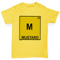 Kids Funny Tshirts Mustard Element Boy's T-Shirt Age 7-8 Yellow