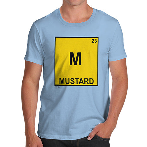 Adult Humor Novelty Graphic Sarcasm Funny T Shirt Mustard Element Men's T-Shirt Medium Sky Blue