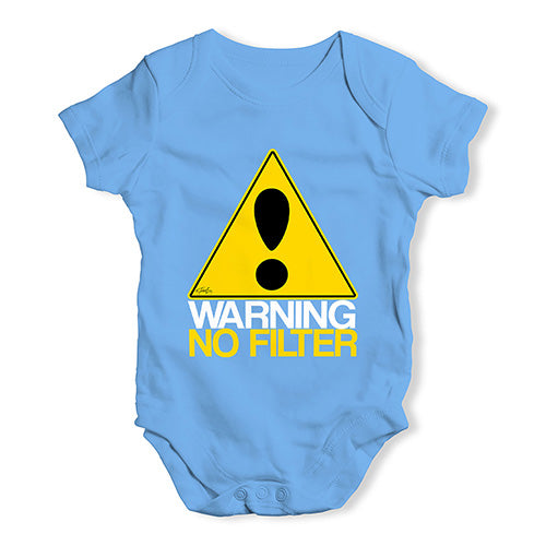 Warning No Filter Baby Unisex Baby Grow Bodysuit