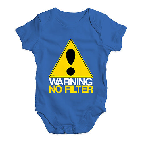 Warning No Filter Baby Unisex Baby Grow Bodysuit