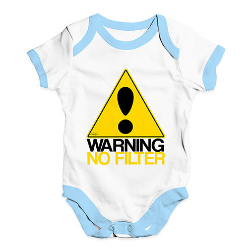 Warning No Filter Baby Unisex Baby Grow Bodysuit