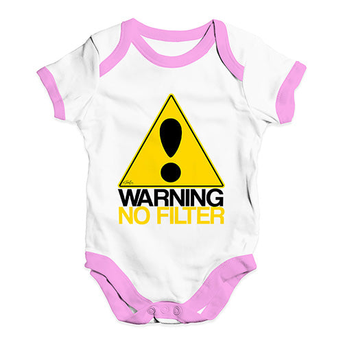 Warning No Filter Baby Unisex Baby Grow Bodysuit