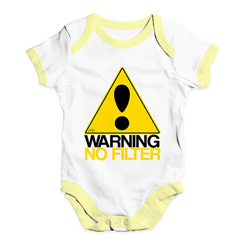 Warning No Filter Baby Unisex Baby Grow Bodysuit