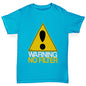 Boys funny tee shirts Warning No Filter Boy's T-Shirt Age 3-4 Azure Blue