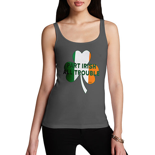 Novelty Tank Top Christmas Part Irish All Trouble Women's Tank Top Small Dark Grey