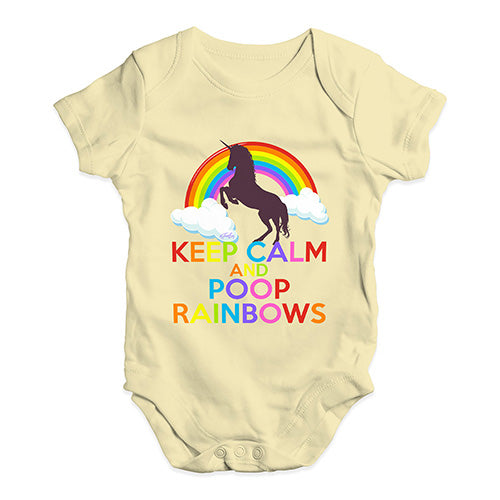 Keep Calm And Poop Rainbows Baby Unisex Baby Grow Bodysuit