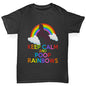 Boys novelty t shirts Keep Calm And Poop Rainbows Boy's T-Shirt Age 7-8 Black