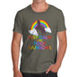 Funny T-Shirts For Guys Keep Calm And Poop Rainbows Men's T-Shirt Small Khaki