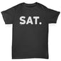 Boys novelty tees SAT Saturday Boy's T-Shirt Age 7-8 Black