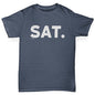 Boys funny tee shirts SAT Saturday Boy's T-Shirt Age 9-11 Dark Grey