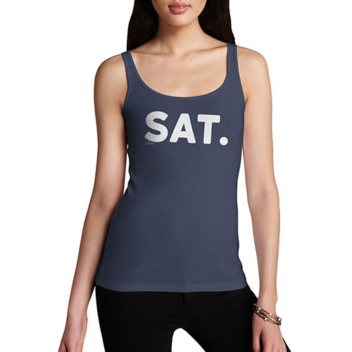 Funny Tank Top For Mom SAT Saturday Women's Tank Top X-Large Navy