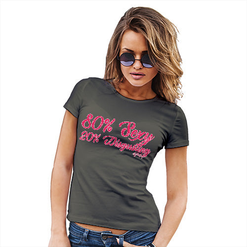 Novelty T Shirt Christmas 80% Sexy 20% Disgusting Women's T-Shirt X-Large Khaki