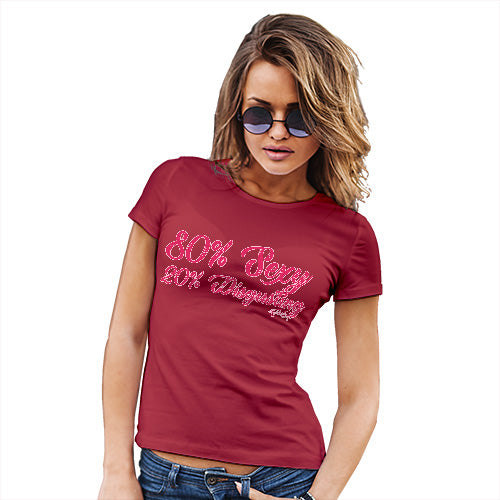 Funny T Shirts For Mom 80% Sexy 20% Disgusting Women's T-Shirt Large Red