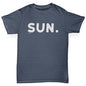 Novelty Tees For Boys SUN Sunday Boy's T-Shirt Age 9-11 Dark Grey